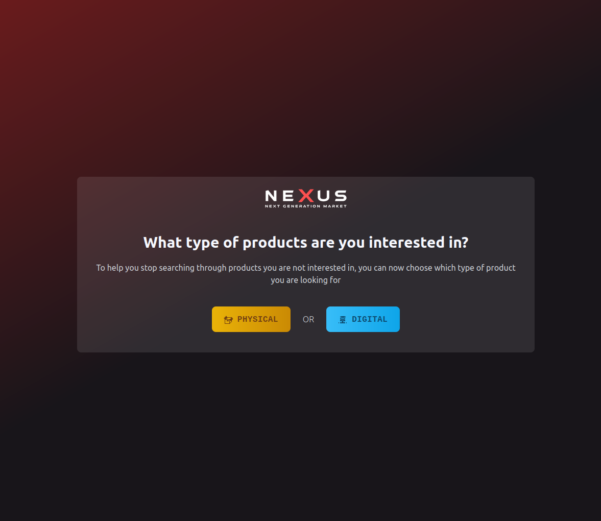 Nexus Market Product Listing Example - Advanced Search and Filtering for Darknet Marketplace